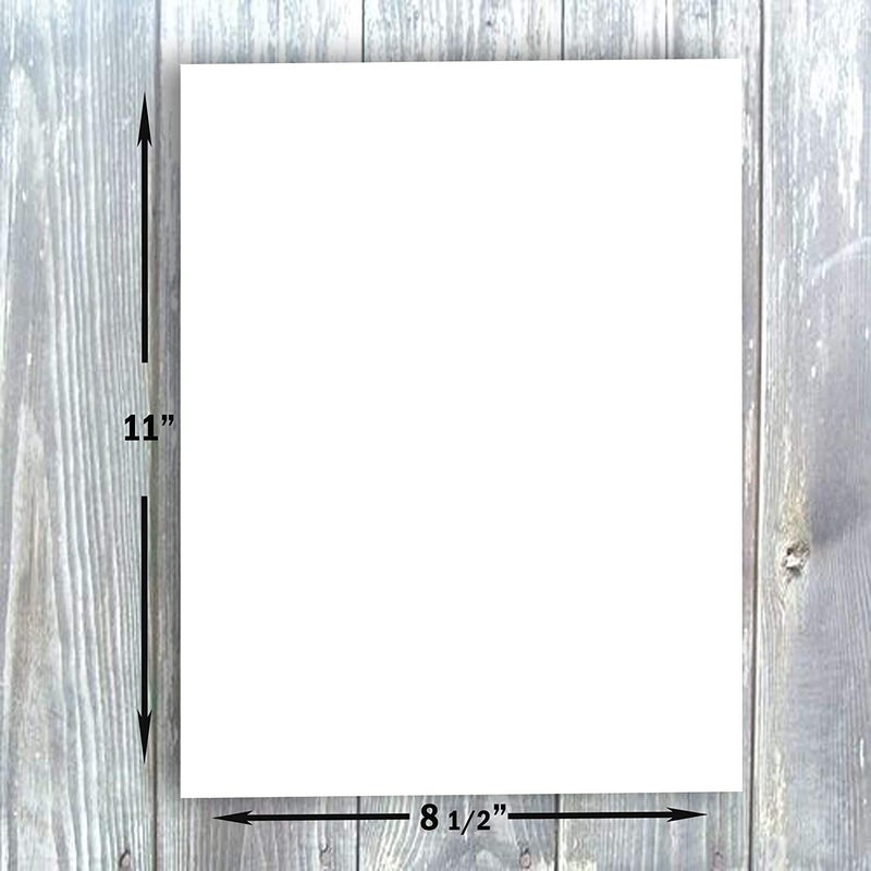 Hamilco White Glossy Cardstock Paper 8 1/2 x 11" 100 lb Cover Card Stock 50 Pack - Image 3